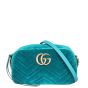 Gucci GG Marmont Velvet Small Camera Bag Front