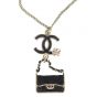 Chanel CC Enamel Flap Bag Pendant Necklace Pendant