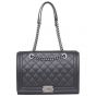 Chanel Boy Double Stitch Large Shopping Tote Front
