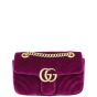 Gucci GG Marmont Velvet Mini Shoulder Bag Front
