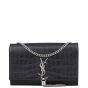 Saint Laurent Kate Tassel Chain Bag Medium Croc-Embossed Front
