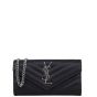 Saint Laurent Monogram Envelope Small Chain Wallet Front with strap