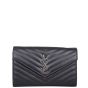 Saint Laurent Monogram Envelope Chain Wallet Front