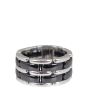 Chanel Ultra Large 18k White Gold Ceramic Ring Side
