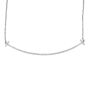Tiffany T Smile Pendant Large 18k White Gold and Diamonds Pendant