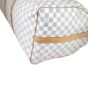 Louis Vuitton Keepall 55 Bandouliere Damier Azur Corner Closeup