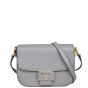 Prada Saffiano Embleme Shoulder Bag Front with Strap