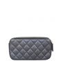 Chanel CC Double Zip Clutch with Pearl Chain Back