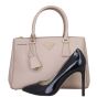 Prada Saffiano Lux Galleria Double Zip Tote Small Shoe