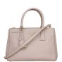 Prada Saffiano Lux Galleria Double Zip Tote Small Front with Strap