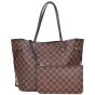 Louis Vuitton Neverfull MM Damier Ebene (hotstamping) Front with Pouch