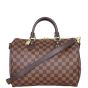 Louis Vuitton Speedy 30 Bandouliere Damier Ebene (hotstamping) Front with Strap