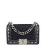 Chanel Boy Small Tweed Pearls Front with Strap