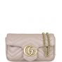 Gucci GG Marmont Super Mini Shoulder Bag Front with Strap