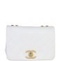 Chanel Looping Chain Flap Bag (white) Front