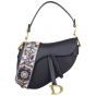 Dior Saddle Bag with Embroidered Shoulder Strap Front with Strap