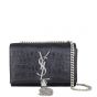 Saint Laurent Kate Tassel Chain Bag Small Croc-Embossed Front with Strap
