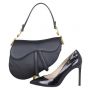 Dior Saddle Bag with Embroidered Strap Shoe