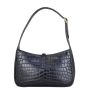 Saint Laurent Le 5 A 7 Hobo Croc-Embossed Back
