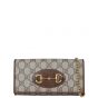 Gucci GG Supreme Horsebit 1955 Chain Wallet Front with Strap