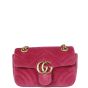 Gucci GG Marmont Velvet Mini Shoulder Bag Front