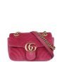 Gucci GG Marmont Velvet Mini Shoulder Bag  Front with Strap