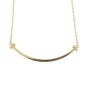 Tiffany & Co T Smile Pendant Small 18k Yellow Gold Pendant