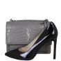 Saint Laurent Sunset Medium Croc-Embossed Shoe