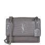 Saint Laurent Sunset Medium Croc-Embossed Front with Strap