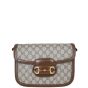 Gucci GG Supreme 1955 Horsebit Shoulder Bag Front