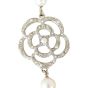 Chanel CC Logo Camellia Pearl Necklace 
