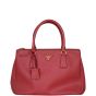 Prada Saffiano Lux Galleria Double Zip Tote Small Front
