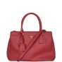 Prada Saffiano Lux Galleria Double Zip Tote Small Front with Strap
