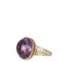 Bvlgari Parentesi 18k Rose Gold Amethyst Diamond Ring
