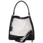 Saint Laurent Colour-Block Canvas and Leather Hobo Medium Shoe