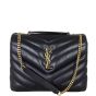 Saint Laurent Loulou Small (black) Front With Chain