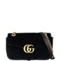 Gucci GG Marmont Small Velvet Shoulder Bag Front With Strap
