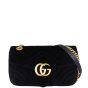 Gucci GG Marmont Small Velvet Shoulder Bag Front With Strap