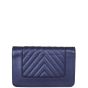 Chanel Mademoiselle Chevron Wallet on Chain Back