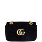 Gucci Marmont Velvet Mini Shoulder Bag Front