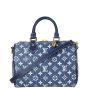 Louis Vuitton Speedy 25 Bandouliere Monogram Denim Front With Strap