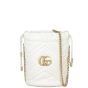 Gucci GG Marmont Mini Bucket Bag Front With Chain