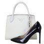 Prada Saffiano Cuir Monogram Small Bag Shoe