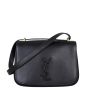Saint Laurent Spontini Leather Saddle Bag Front With Strap