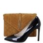 Saint Laurent Monogram Mix Matelasse Envelope Chain Bag  Suede Medium Shoe