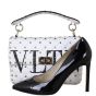 Valentino VLTN Rockstud Spike Medium Shoulder Bag Shoe