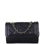 Chanel Vintage Quilted Flap Bag Front With Chain