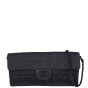 Chanel Travel Ligne East West Flap Bag Front With Chain