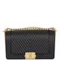 Chanel Boy Old Medium Chevron Chains Front