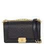 Chanel Boy Old Medium Chevron Chains Front With Strap